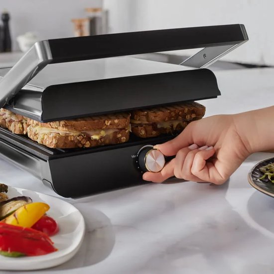 Karaca Toastmaster Inox - Contactgrill & Tosti-ijzer – 2000W – 180° Grill – RVS