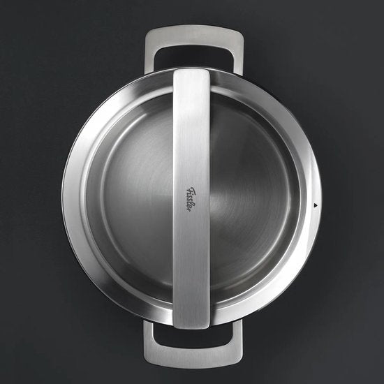 Fissler Phi Collection - Soeppan - 24 cm met Downdraft Glasdeksel - 6,5 L - Inductie