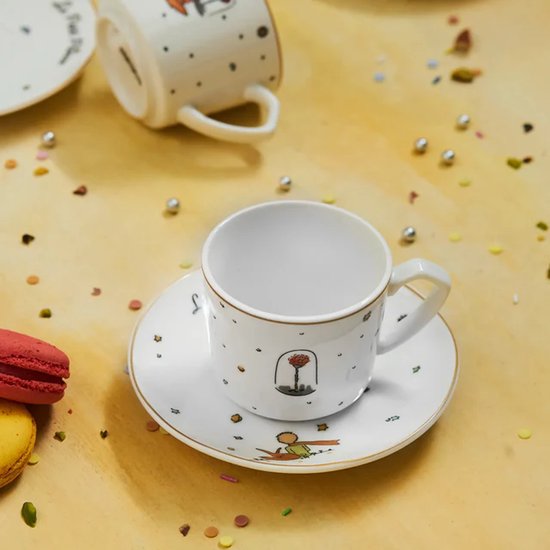 Karaca Little Prince - Espresso & Turkse Koffiekopjes met Schotels – 12-delig – 6 Personen – 80 ml
