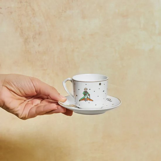 Karaca Little Prince - Espresso & Turkse Koffiekopjes met Schotels – 12-delig – 6 Personen – 80 ml