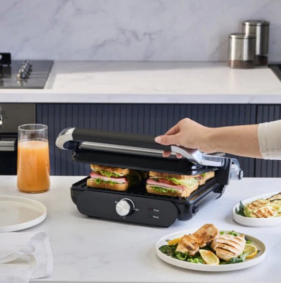 Homend Grilliant 1366H - Contactgrill & Tosti Apparaat – 2000W – Uitneembare Grillplaten – RVS