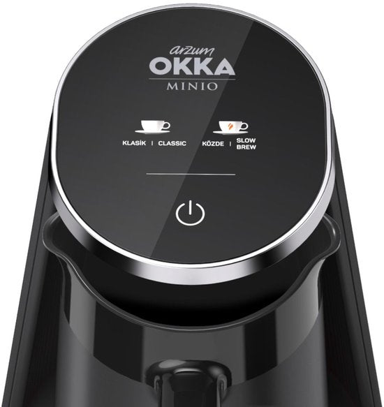 Arzum OKKA New Minio Jet - 2 Turks Koffiezetapparaat – Zwart/Chroom – 1-4 Kopjes – 400W - OK0050-D5