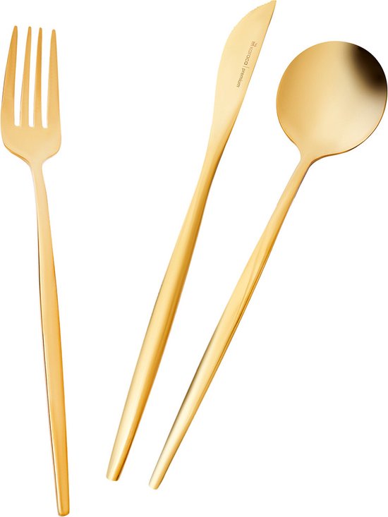 Karaca Orion Gold - 30-delige Bestekset – 6 Personen – RVS – Goud – Luxe Bestek