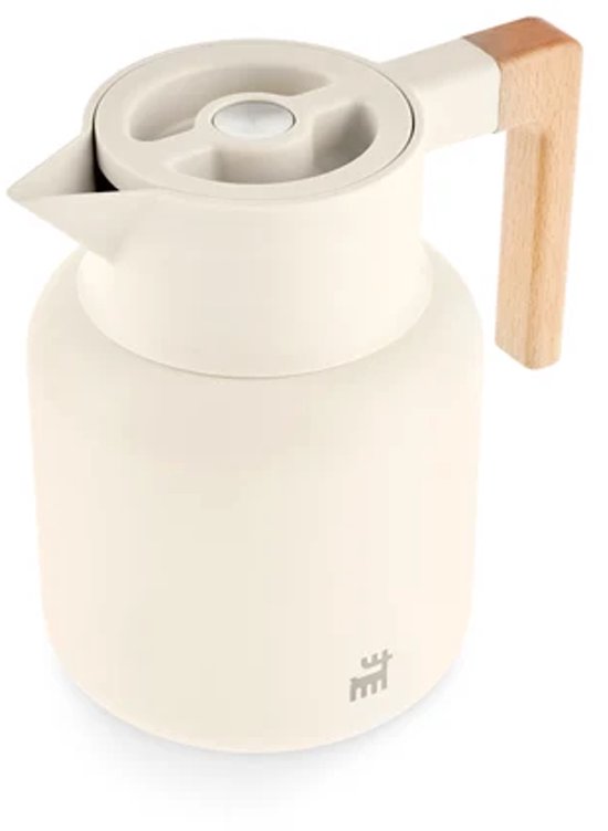 Karaca Corelock - Thermoskan Creme – 1,6 Liter – RVS – Dubbelwandig Geïsoleerd – Lekvrij