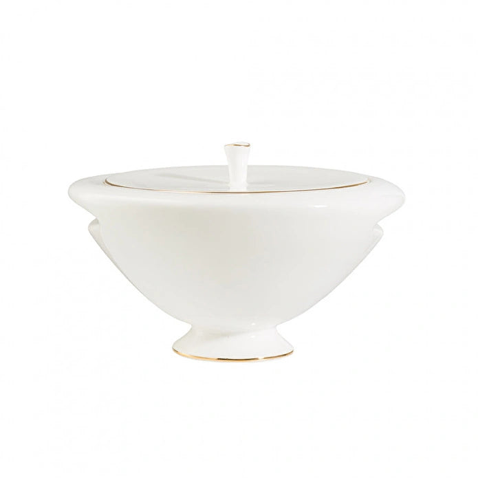 Jumbo Moon Gold - Serviesset – 64-delig – 12 Personen – New Bone – Wit met Gouden Rand – Luxe Dinnerset – Incl. Schalen