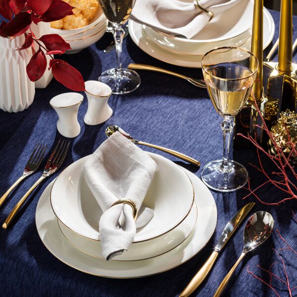 Jumbo Golda Serviesset – 61-delig – 12 Personen – Luxe Porselein – Complete Dinnerset – Incl. Soepterrine & Schalen