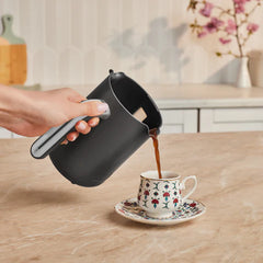 Karaca Hatır Neo Turkse Koffiemachine – Zilver – RVS – Elektrisch – 5 Kopjes – Met Cezve – Automatische Koffiemaker