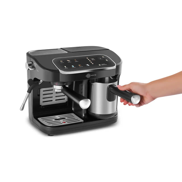 Karaca Hatir Perfetto - Espresso- en Turkse Koffiemachine INOX – 20 Bar – 1900W – Melkopschuimer – 1.8L Waterreservoir