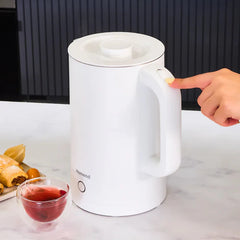 Homend Heatrow Cooltouch - Waterkoker 1.7L – 2200W – Dubbelwandig – Cool Touch – Stil Koken – RVS – Wit