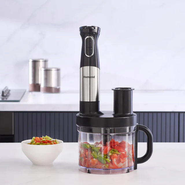 Homend Functionall 2848EU - Keukenmachine 1500W – 1 Liter – 4 RVS Messen – Vaatwasserbestendig – RVS
