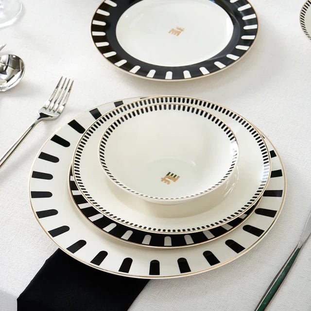 Karaca Elegance Collectie Kore - New Bone Serviesset – 24-Delig – 6 Personen – Luxe Servies