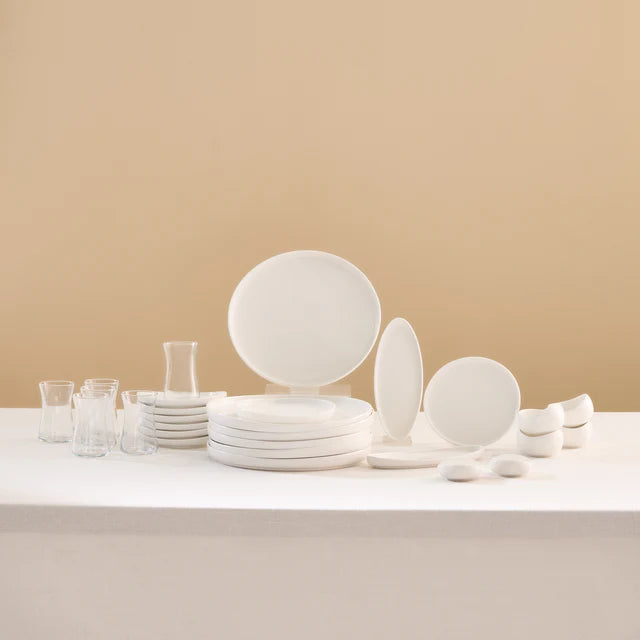 Karaca Olla - New Bone 28-Delige Serveerset – 6 Personen – Wit – Luxe Serviesset