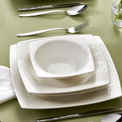 Karaca New Flava - Serviesset 24 Delig – 6 Personen – Porselein – Modern Servies – Dinerset met Kommen