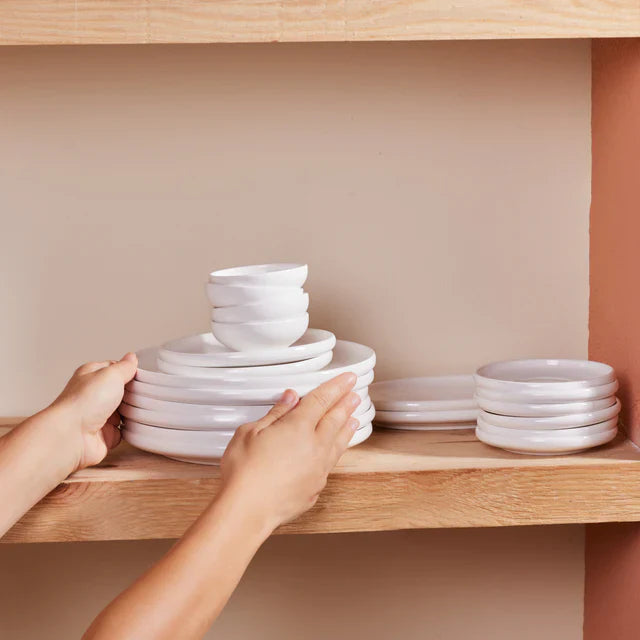 Karaca Stream Pure Cordelia - 26-Delige Porseleinen Serviesset voor 6 Personen – Wit – Modern Dinerservies van Porselein
