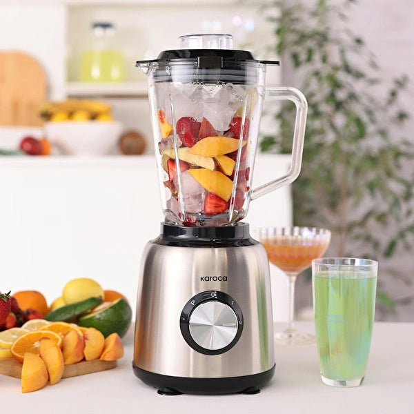 Karaca Inox Smoothie Blender – 1,5 Liter – Glazen Mengkan – RVS – Keukenblender