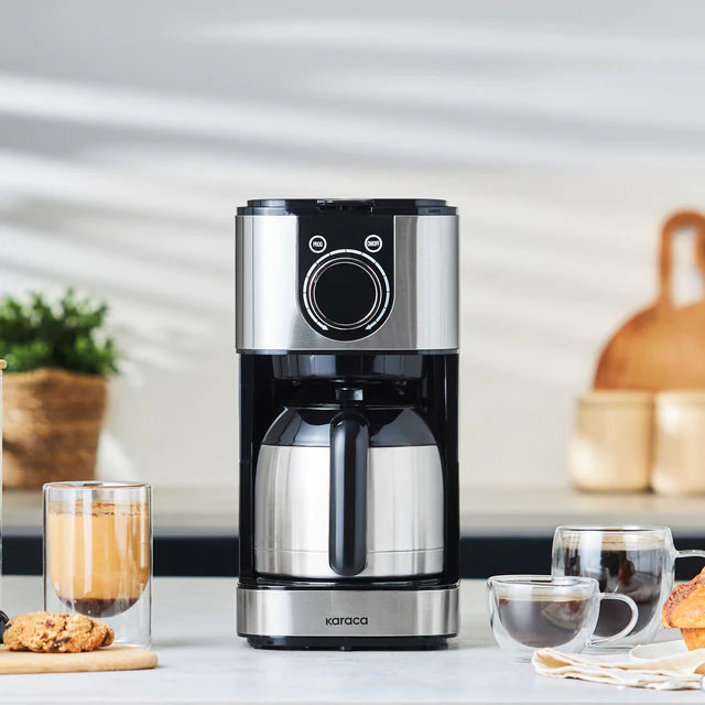Karaca Series 2303 Steel - Filter Koffiemachine – 1.2L – 12 Kopjes – Thermoskan – Timer – 900W – RVS