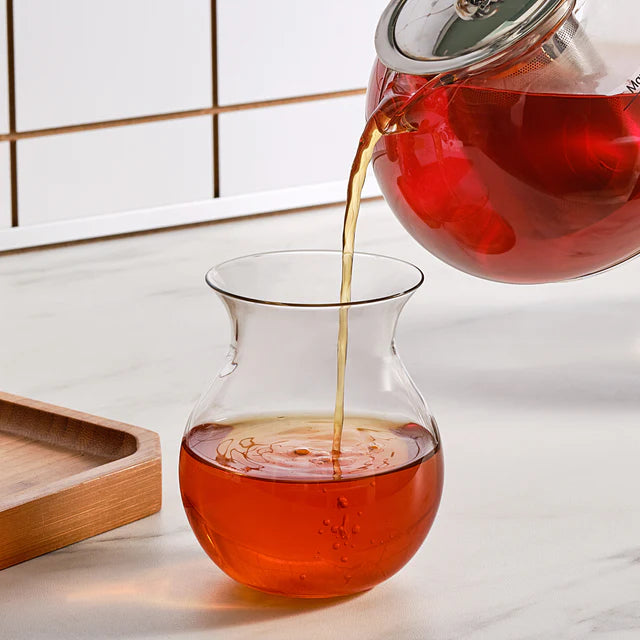Karaca X Refika - Glazen Theepot Set – 600 ml Theepot & 1500 ml Waterkoker – Transparant Glas