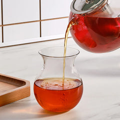Karaca X Refika - Glazen Theepot Set – 600 ml Theepot & 1500 ml Waterkoker – Transparant Glas