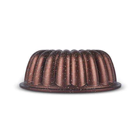Karaca Cake Pro Lina - Bakvorm - 25.5 cm - Gegoten Aluminium - Bruin - Decoratieve Cakevorm - Ovenbestendig