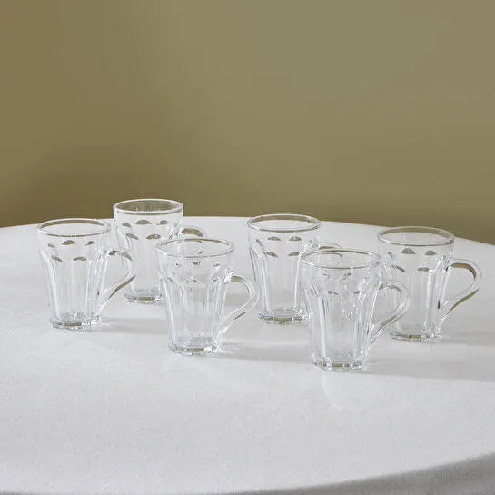 Karaca Leylak - Theeglazenset – 6 Delig – 175 ml – Transparante Turkse Theeglazen – Glazenset voor Thee & Warme Dranken