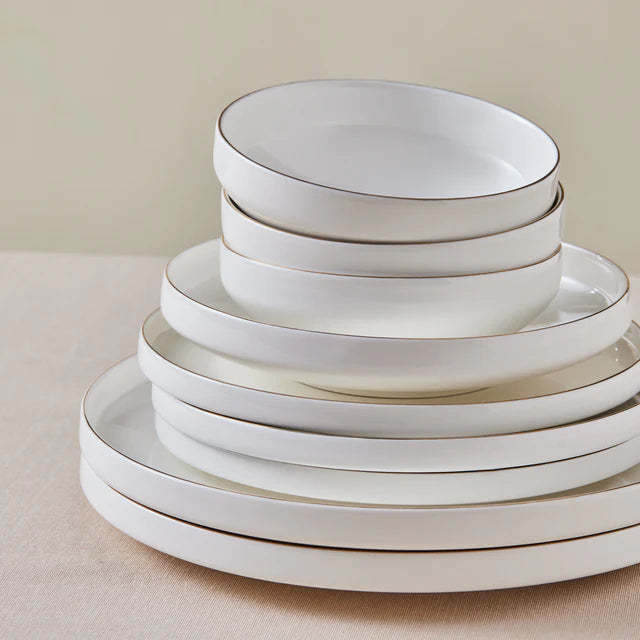 Karaca Stream Saturn - New Bone Serviesset – 24 Delig – 6 Personen – Goud