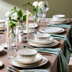 Karaca Forever Emerald - 53-Delig Servies – 12 Persoons – New Bone Serviesset – Dinerborden Soepborden Dessertborden