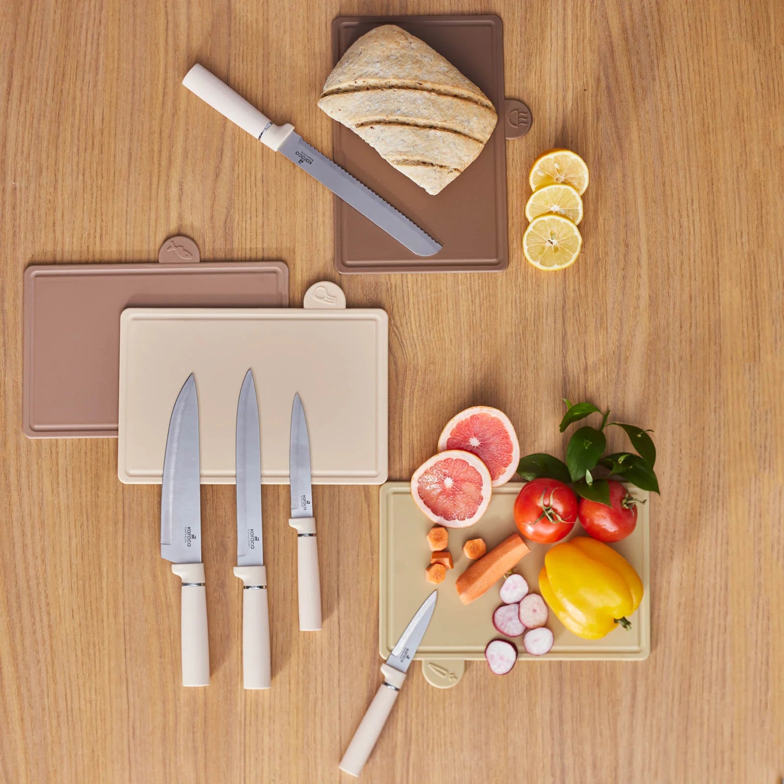 Karaca Chef’s Harmony – Messenset & Snijplankenset – 7-Delig
