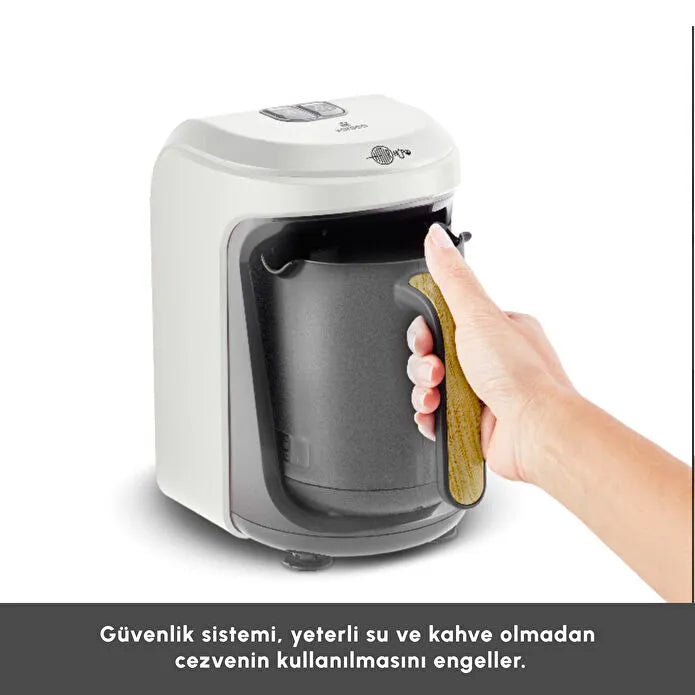 Karaca Hatır Hups - Melkopschuimende Turkse Koffiemachine – Wood Craft – 5 Kopjes – 535W