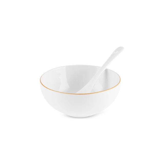 Karaca Forever Fika - New Bone Ontbijtset 22-delig - 6 Personen - Goud - Borden. Kommen en Schalen