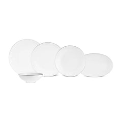 Karaca Fine Pearl Extra Chanak - 55-Delige Serviesset voor 12 Personen – Platin - Moderne Dinerset