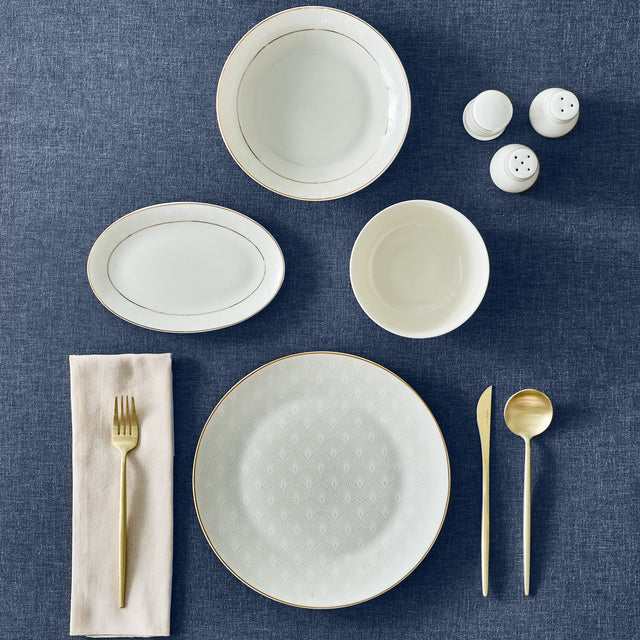 Karaca Elegance Bone Mandarin - 53-Delige Serviesset voor 12 Personen – Goud - Moderne Dinerset