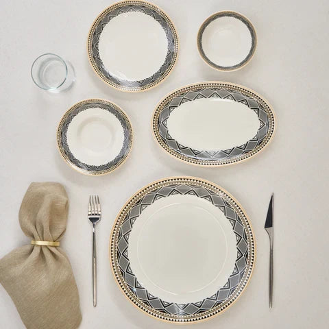 Karaca Globe Bone - Frühstücksset – 26-teilig – 6 Personen – Mehrfarbig