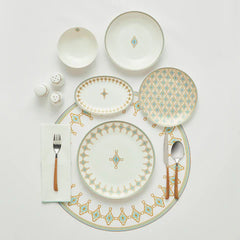 Karaca Forever Dorothy - 53-Delig Servies – 12 Persoons – New Bone Serviesset – Dinerborden Kommen Dessertborden