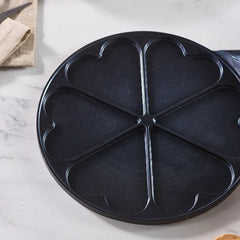 Karaca Fluffy Love - Pannenkoekpan 26 cm – Keramische Antiaanbaklaag – Inductie Geschikt – Zwart