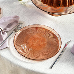 Karaca Juliet Mocha Mousse - Taartset 7 Delig – 6 Personen – Taartplateau met Dessertbordjes – Keramiek