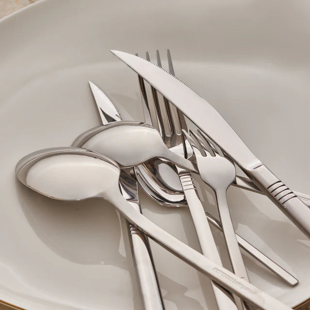 Karaca Nil Elegance Bestekset 91-delig - 12 Personen - Zilver RVS