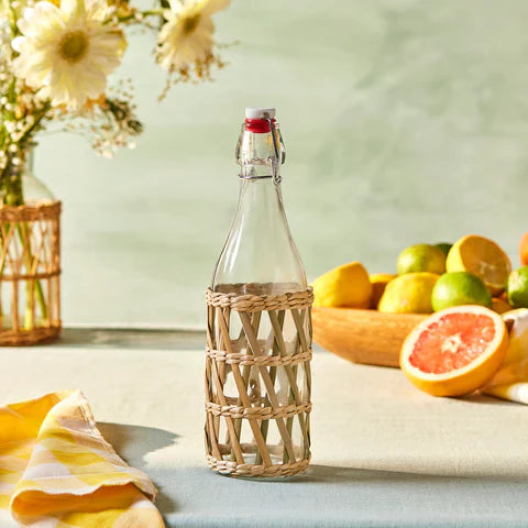 Karaca Waven Glazen Fles 783 ml – Cream – Waterfles / Karaf – Modern Design – Herbruikbaar Glas