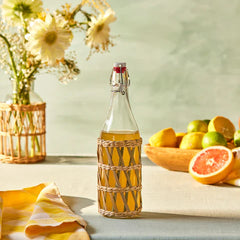 Karaca Waven Glazen Fles 783 ml – Cream – Waterfles / Karaf – Modern Design – Herbruikbaar Glas