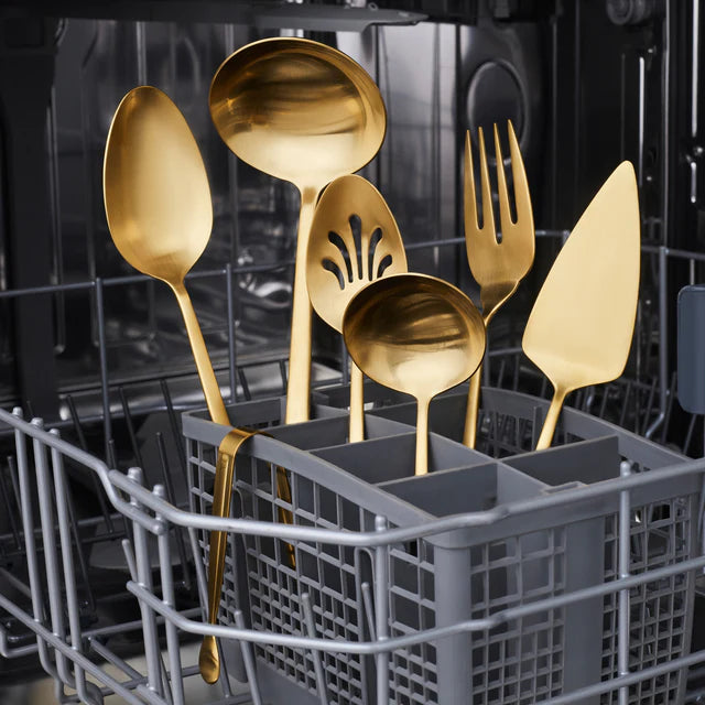 Karaca Tivoli 7-delige Serveerset in Doos – Goud – 18/10 RVS – Luxe Serveerservies