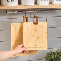 Karaca Squarecut - Snijplankenset - 2-delig - Bamboe Houten Snijplanken - 28 cm & 33 cm - Keukenplanken