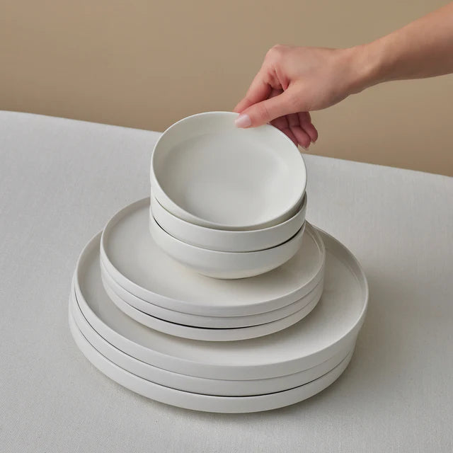 Karaca Stream Saturn - New Bone 12-Delige Serviesset – 4 Personen – Wit – Luxe Servies
