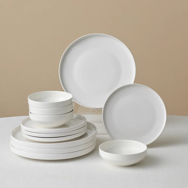 Karaca Stream Saturn - New Bone 12-Delige Serviesset – 4 Personen – Wit – Luxe Servies