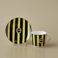 Karaca x Fenerbahce - Turkse Koffiekopjesset – 12-Delig – 6 Personen – 80 ml – Porselein – Officieel Gelicentieerde FB Collectie