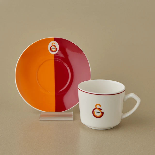 Karaca x Galatasaray - Turkse Koffiekoppenset – 12-Delig – 6 Personen – 80 ml – Porselein – Officieel Gelicentieerd