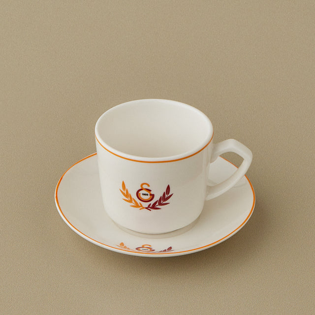 Karaca x Galatasaray - Turkse Koffiekoppenset – 12-Delig – 6 Personen – 80 ml – Porselein – Officieel Gelicentieerd