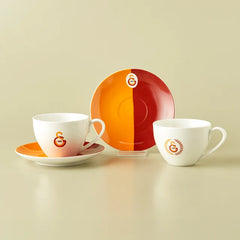 Karaca x Galatasaray - Porseleinen Theekoppenset – 2 Personen – 220 ml  – Officiële GS Collectie