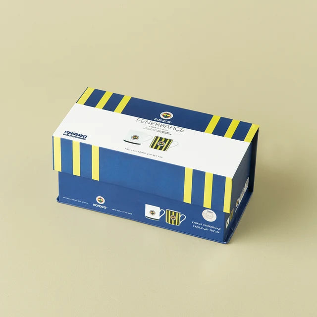 Karaca x Fenerbahce - Bekers/ mok – 2 Personen – 230 ml – Porselein – Officieel Gelicentieerde FB Collectie