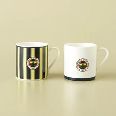 Karaca x Fenerbahce - Bekers/ mok – 2 Personen – 230 ml – Porselein – Officieel Gelicentieerde FB Collectie