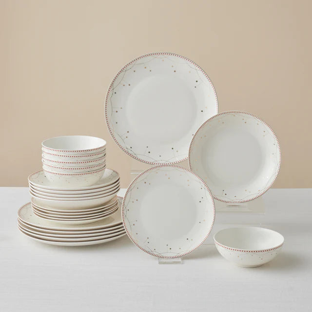 Karaca Elegance Bone Festival Serviesset – 24-Delig – 6 Personen – Luxe Porseleinen Servies