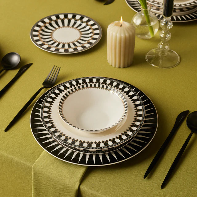 Karaca Elegance Bone Helsinki Serviesset – 24-Delig – 6 Personen – Luxe Porseleinen Servies